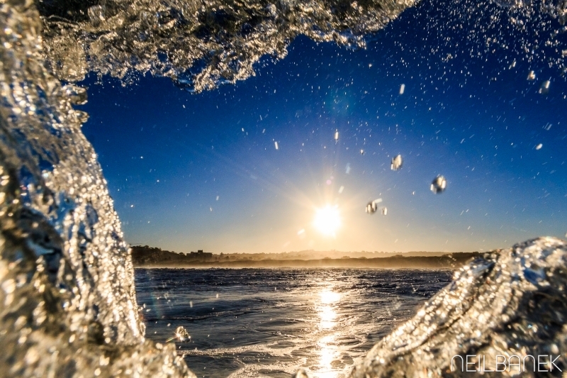 Water framed Sunset